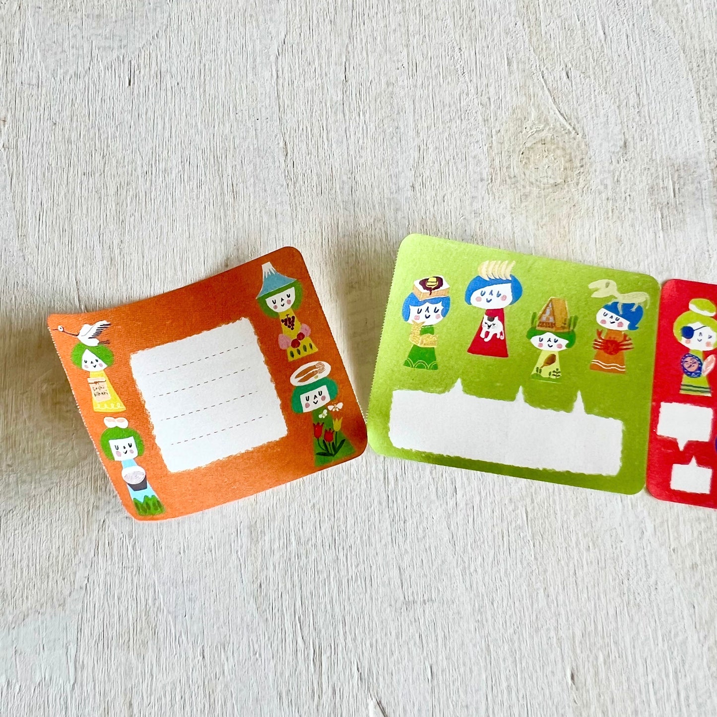 旅するこけしちゃん ロール付箋