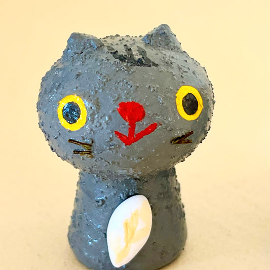 創作ミニこけし 黒ネコちゃん(笹かま)