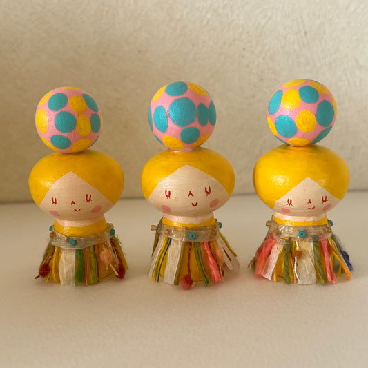 創作ミニこけし せんだい七夕・星飾り