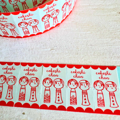 ラベラーロールシール・こけしちゃん