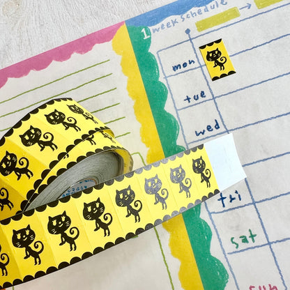 ラベラーロールシール・くろねこりんだちゃん