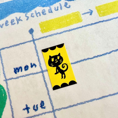 ラベラーロールシール・くろねこりんだちゃん