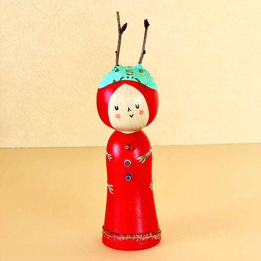 創作こけし 龍とともだち姫